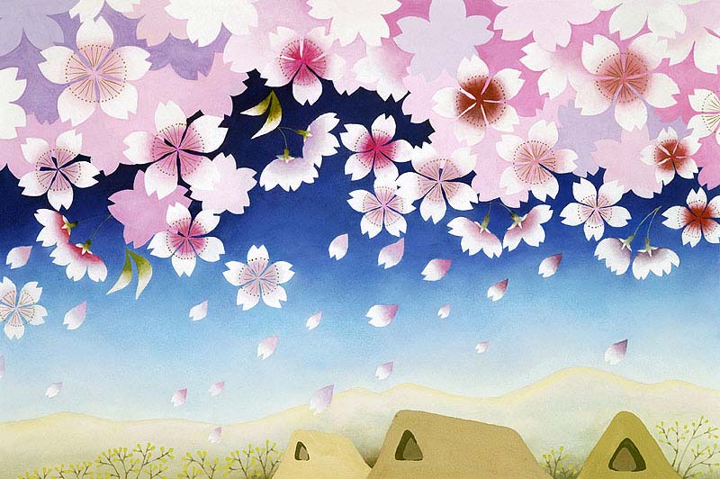 日本の風景イラスト 桜 ストックイラスト 衛星写真素材blog 株式会社アートバンク オフィシャルブログ