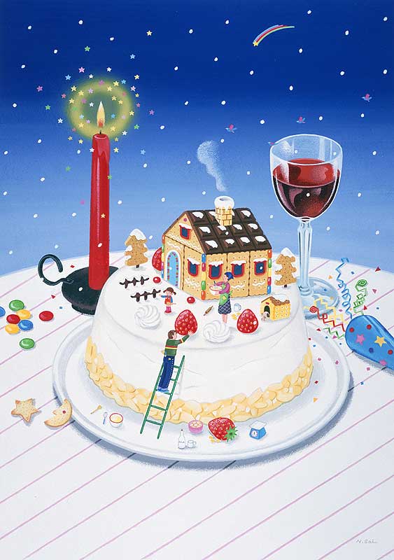 １２月イメージのケーキとパーティイラスト ストックイラスト 衛星写真素材blog 株式会社アートバンク オフィシャルブログ