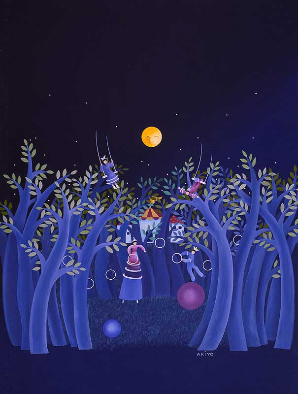 大きな木と夜のサーカス小屋 メルヘンイラスト ストックイラスト 衛星写真素材blog 株式会社アートバンク オフィシャルブログ