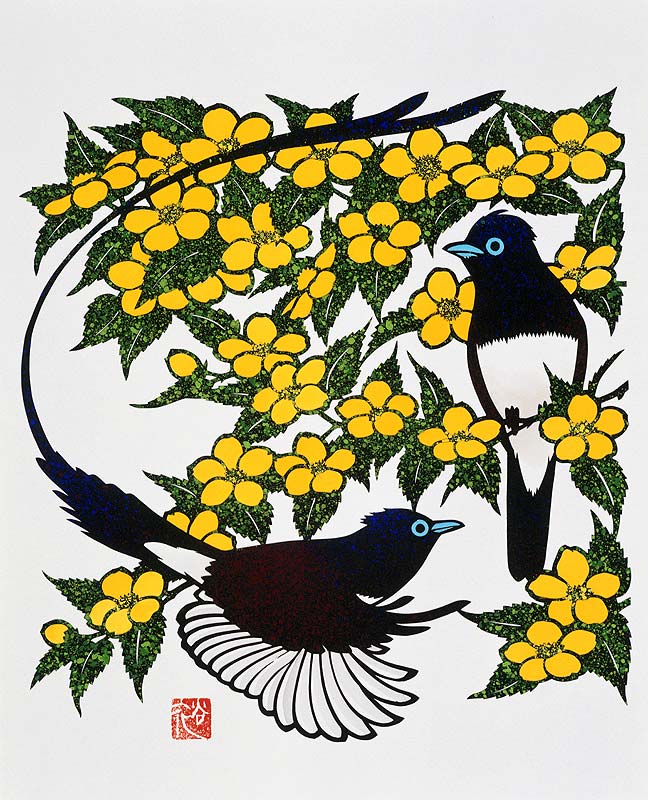 切り絵 季節の花と鳥イラスト ストックイラスト 衛星写真素材blog 株式会社アートバンク オフィシャルブログ