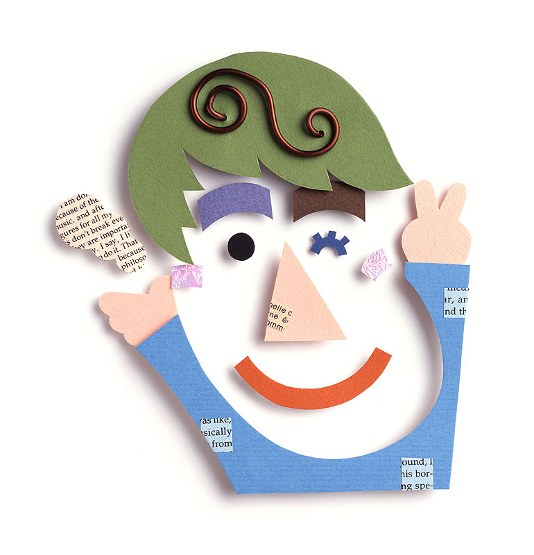 人物イラスト Vサインでウインクする男性 人物イラスト Vサインでウインクする男性