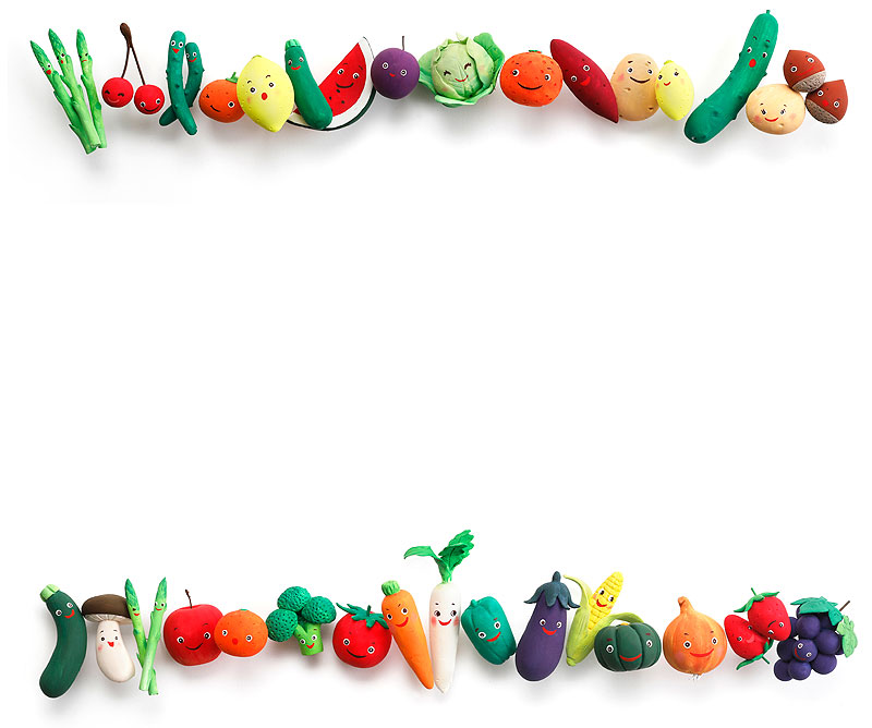 野菜フレームイラスト 果物立体イラスト 枠 フレームイラスト ブログ