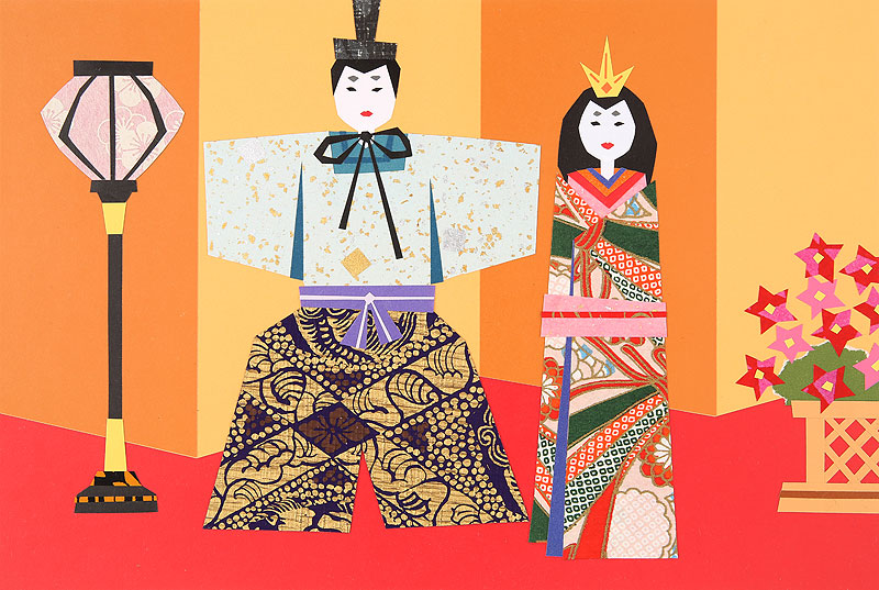 ひな祭りイラスト　雛人形