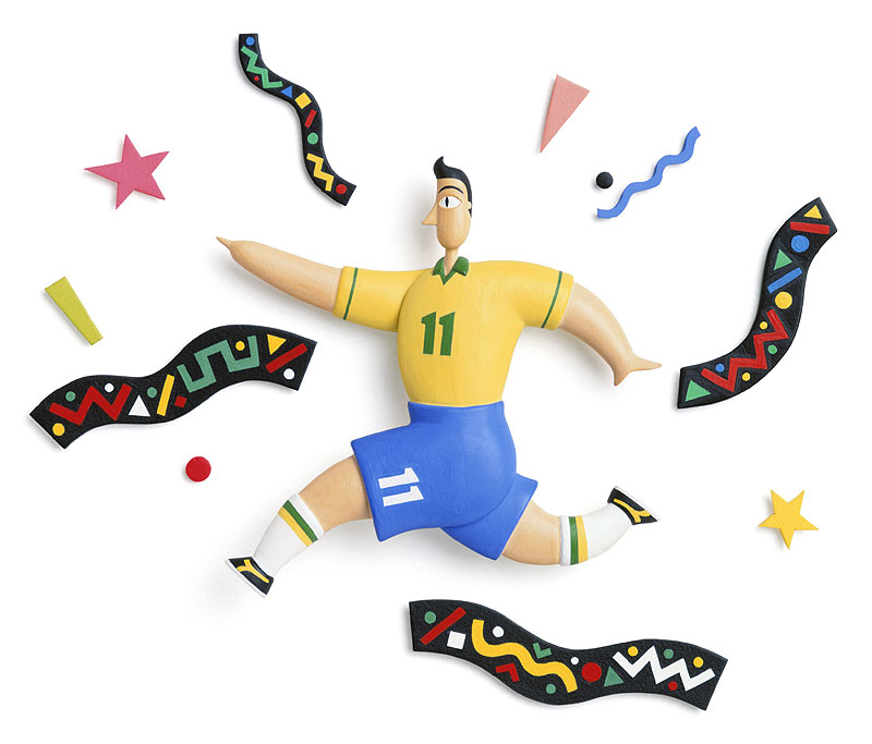 サッカーユニフォームイラスト 11番のサッカープレイヤーユニフォームイラスト