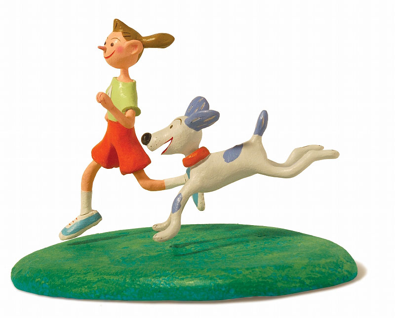 ジョギングイラスト・犬と走る女性スポーツイラスト