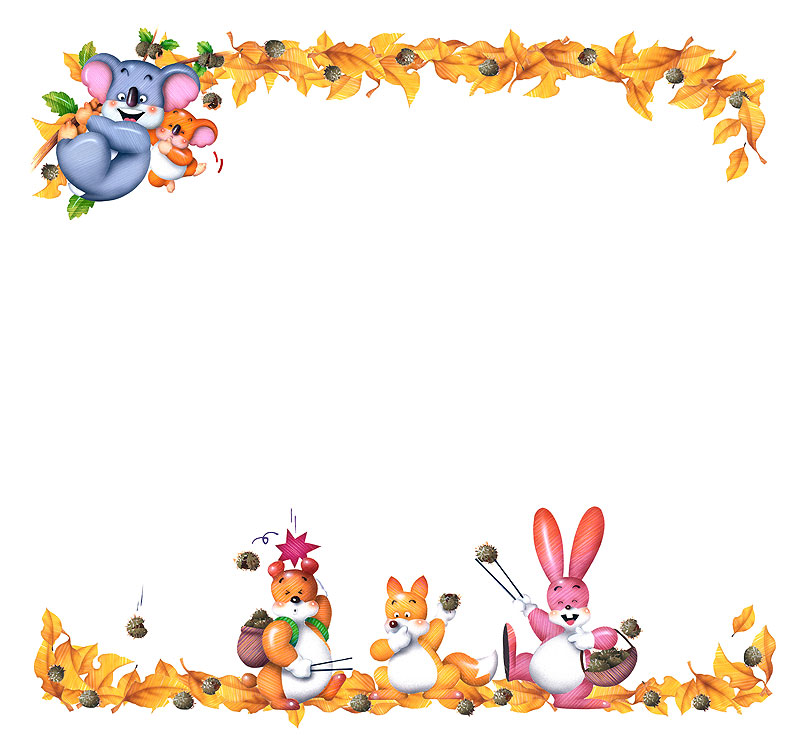 秋イラスト 落ち葉と可愛い動物のフレーム素材 ストックイラスト 衛星写真素材blog 株式会社アートバンク オフィシャルブログ