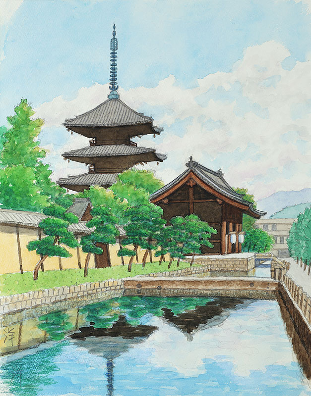 東寺イラスト 京都市南区