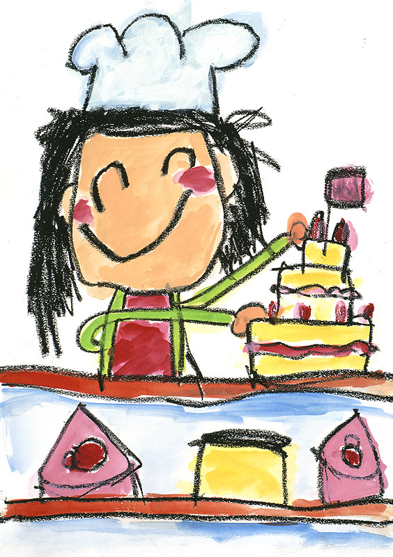 子供イラスト 将来の夢 パティシエ ケーキ屋さん