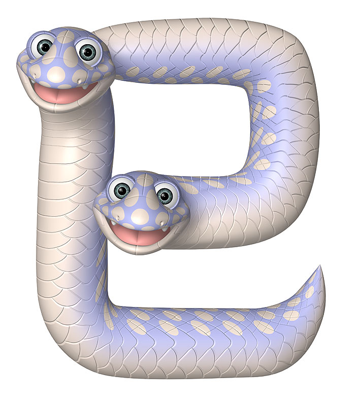 巳年文字イラスト：お正月の可愛い元気な笑顔のへび・白蛇イラスト